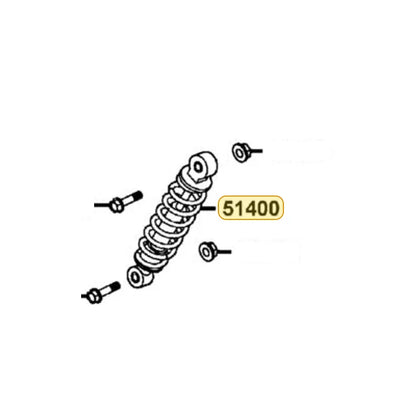KYMCO Front Cushion Assembly 51400-PVA2-MX0-NMS, part location on the factory exploded-view diagram