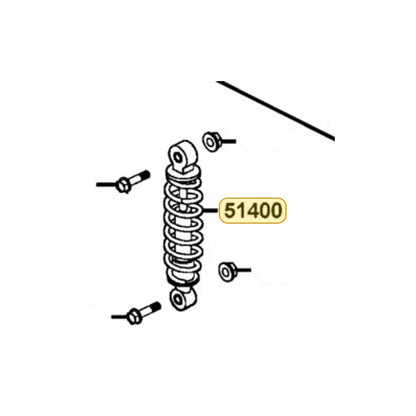 KYMCO Front Cushion Assembly 51400-PVA2-MX0-X7S, part location on the factory exploded-view diagram