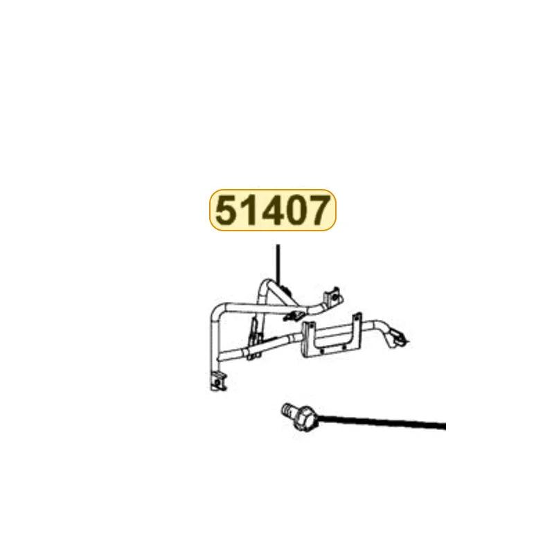 KYMCO Left Front Fender Stay 51407-AHA9-E00, part location on the factory exploded-view diagram