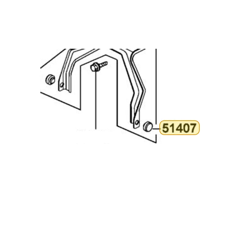 KYMCO Front Cover Stay Rubber 51407-LBC6-900, part location on the factory exploded-view diagram