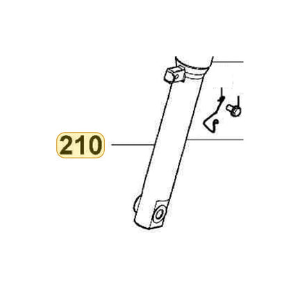 KYMCO Right Front Fork Set (Silver) 5140A-KHC5-E00-NJA, part location on the factory exploded-view diagram