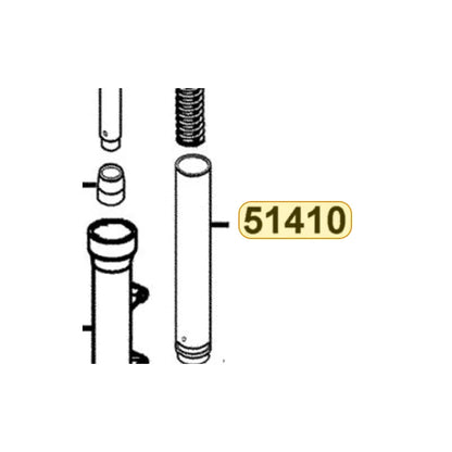 KYMCO Pipe Fork Complete 51410-LEA7-C00, part location on the factory exploded-view diagram