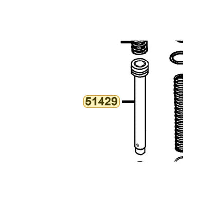 KYMCO Seat Pipe Complete 51429-LGE5-E00, part location on the factory exploded-view diagram