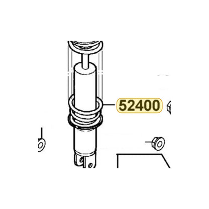 KYMCO Rear Cushion Assembly 52400-LEC1-E00-R8S, part location on the factory exploded-view diagram