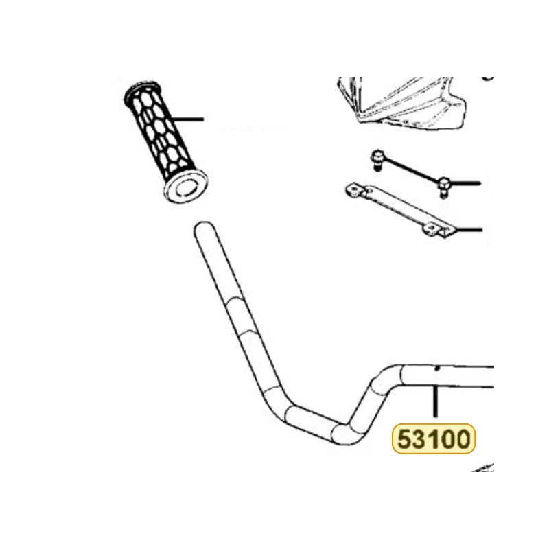 KYMCO Pipe Steering Handle 53100-ABC9-M00, part location on the factory exploded-view diagram
