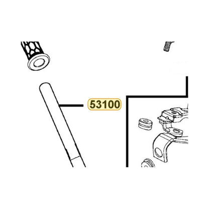 KYMCO Pipe Steering Handle 53100-LBA7-900-N1S, part location on the factory exploded-view diagram