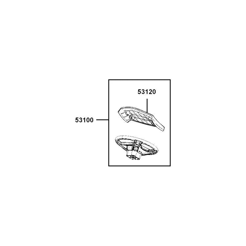 KYMCO Steering Wheel Assembly 53100-LEE8-900, part location on the factory exploded-view diagram