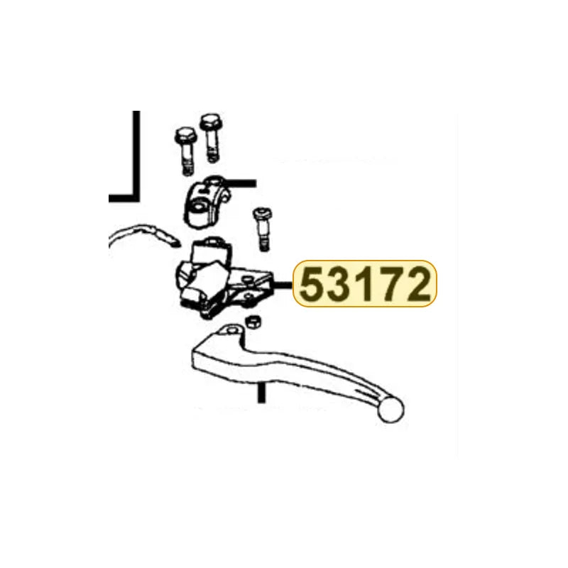 KYMCO Handlebar Left Bracket 53172-KTCT-C00, part location on the factory exploded-view diagram