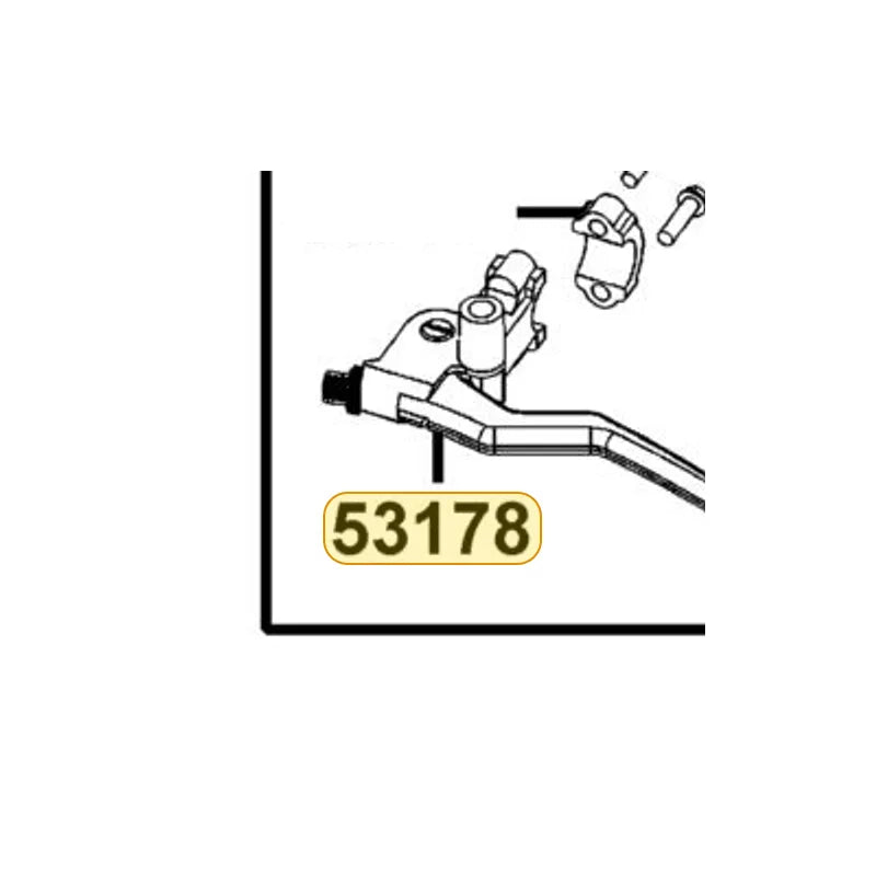 KYMCO Left Steering Handlebar Lever 53178-LKH3-C00, part location on the factory exploded-view diagram