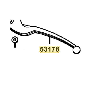 KYMCO Left Steering Handle Lever 53178-PWA6-900-M2A, part location on the factory exploded-view diagram
