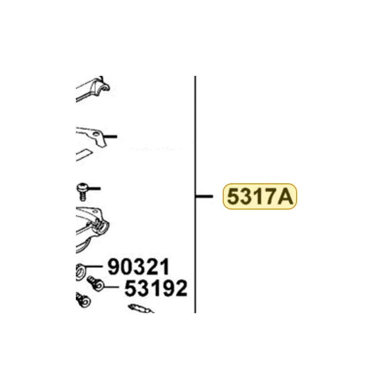 KYMCO Handle Right Bracket Assembly 5317A-LBD4-M00, part location on the factory exploded-view diagram