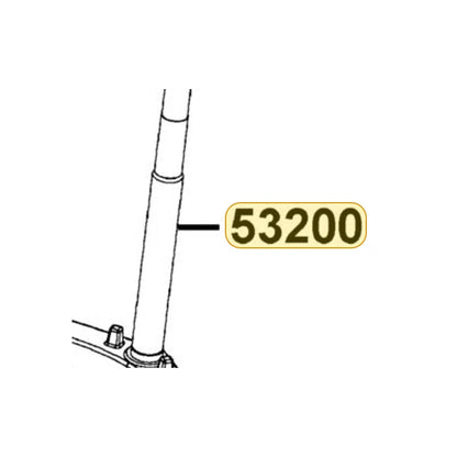 KYMCO Stem Complete Steering 53200-LDC8-E10, part location on the factory exploded-view diagram