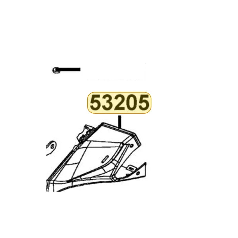 KYMCO Handle Front Up Cover 53205-AHJ2-E11-79P, part location on the factory exploded-view diagram