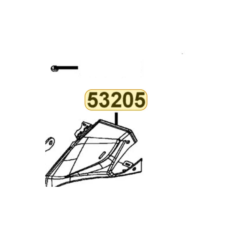 KYMCO Handle Front Up Cover 53205-AHJ2-E11-BHP, part location on the factory exploded-view diagram
