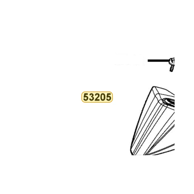 KYMCO Handle Cover (Black) 53205-BAC1-M00-N1R, part location on the factory exploded-view diagram