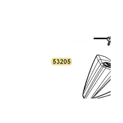 KYMCO Handle Cover (Black) 53205-BAC1-M00-N1R, part location on the factory exploded-view diagram