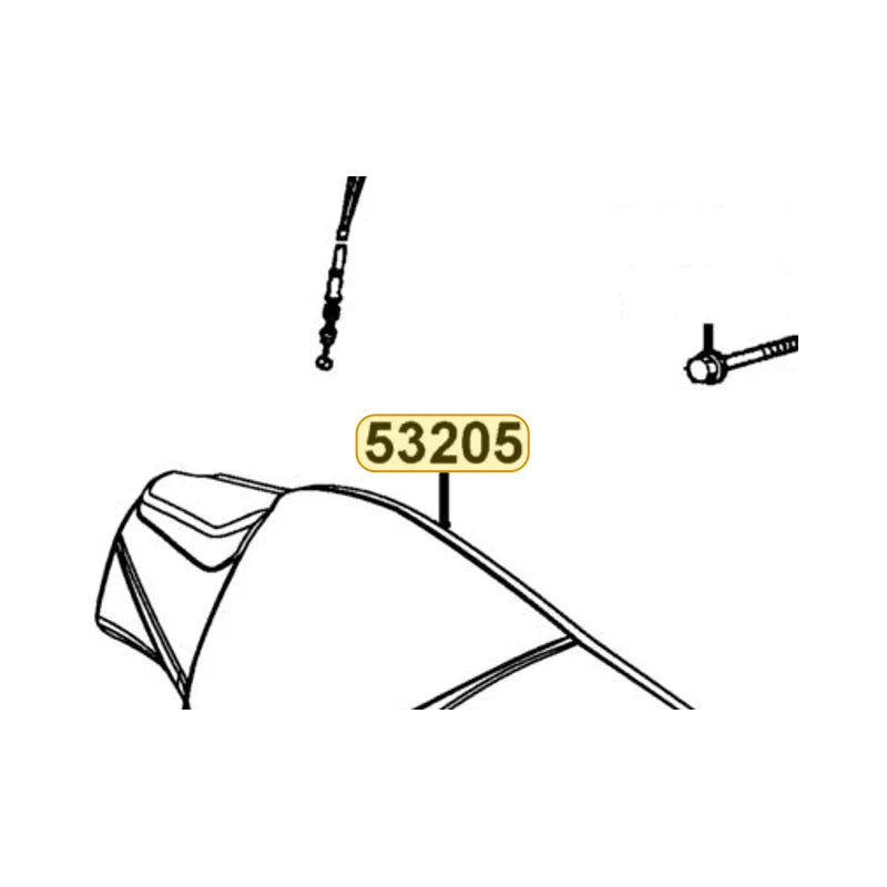 KYMCO Front Handle Cover 53205-LCB9-M30-2AP, part location on the factory exploded-view diagram