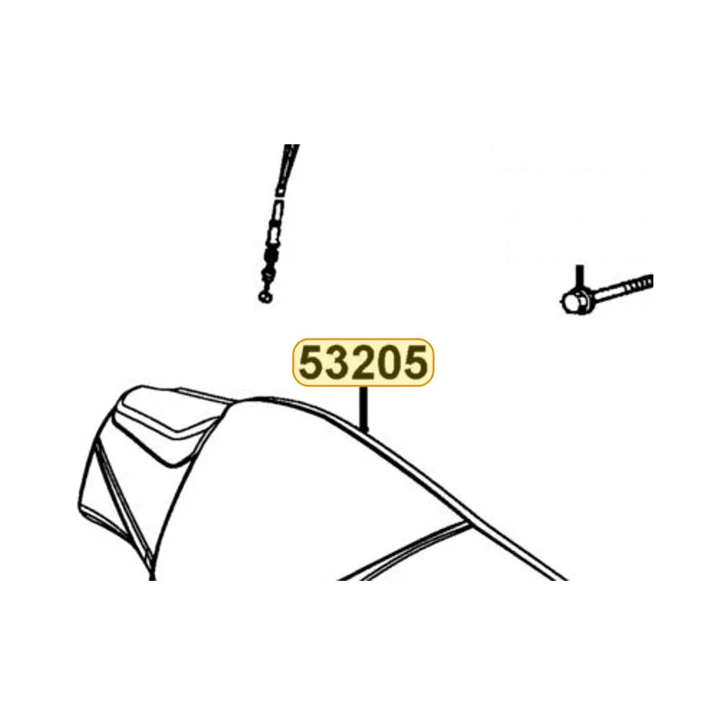 KYMCO Front Handle Cover 53205-LCB9-M30-BAP, part location on the factory exploded-view diagram