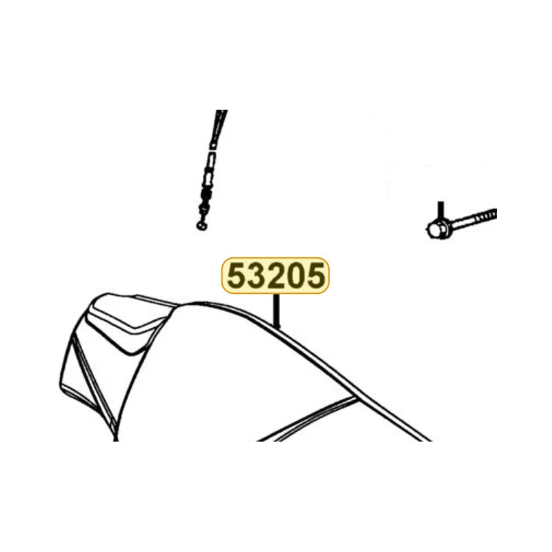 KYMCO Front Handle Cover 53205-LCB9-M30-UGP, part location on the factory exploded-view diagram
