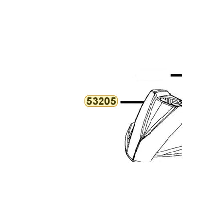 KYMCO Handle Cover 53205-LDF3-EV0-E4R, part location on the factory exploded-view diagram