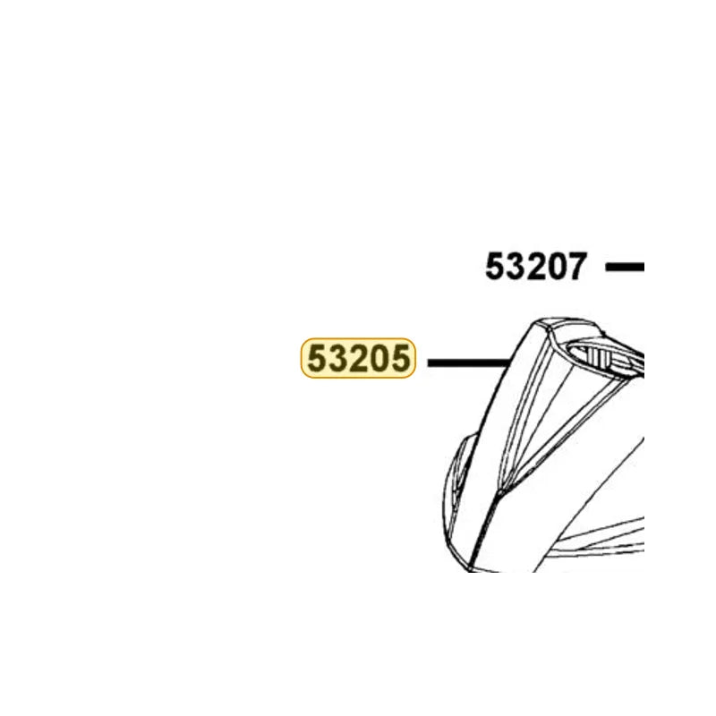 KYMCO Handle Cover 53205-LDF3-EV0-HGR, part location on the factory exploded-view diagram