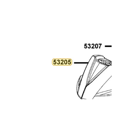 KYMCO Handle Cover 53205-LDF3-EV0-HGR, part location on the factory exploded-view diagram