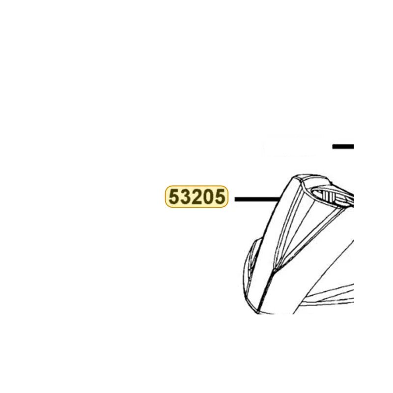 KYMCO Handle Cover 53205-LDF3-EV0-YUR, part location on the factory exploded-view diagram