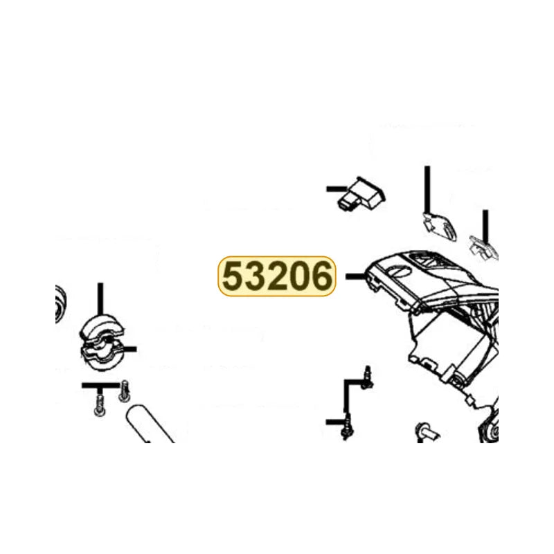 KYMCO Handle Rear Cover 53206-AEB9-E00-BHP, part location on the factory exploded-view diagram