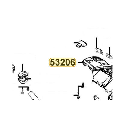 KYMCO Handle Rear Cover 53206-AEB9-E00-BHP, part location on the factory exploded-view diagram