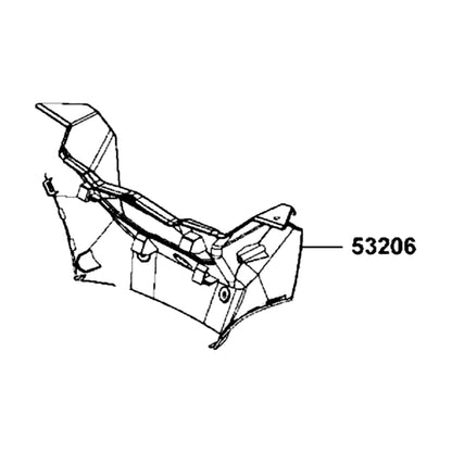 KYMCO Cover.rear Handle (Bright Silver) 53206-AGA9-600-N8P, part location on the factory exploded-view diagram