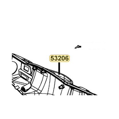 KYMCO Handle Rear Cover 53206-LGR5-E10-77P, part location on the factory exploded-view diagram