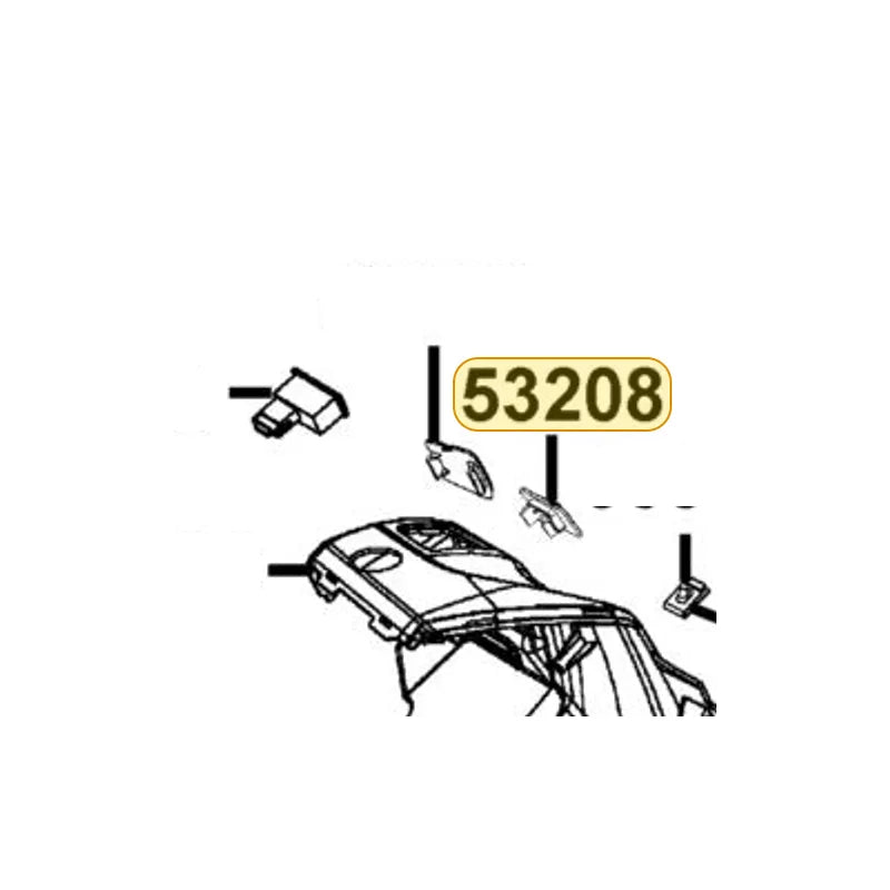 KYMCO Left Side Handle Cover 53208-ACC1-E10-35P, part location on the factory exploded-view diagram