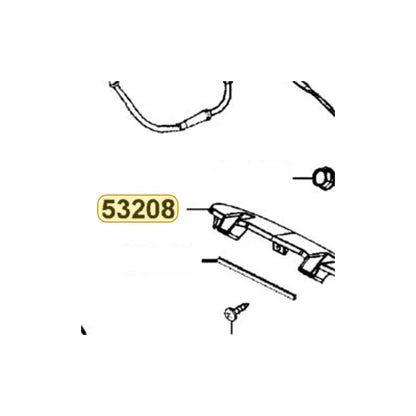 KYMCO Visor Cover (Black) 53208-LGE5-E00-N1R, part location on the factory exploded-view diagram