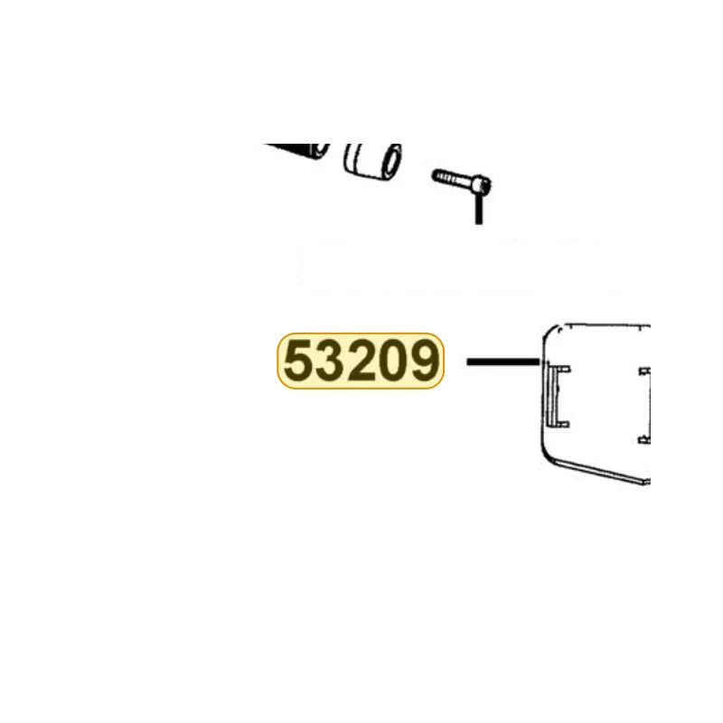 KYMCO Left Side Handle Cover 53209-ACC1-E10-85P, part location on the factory exploded-view diagram