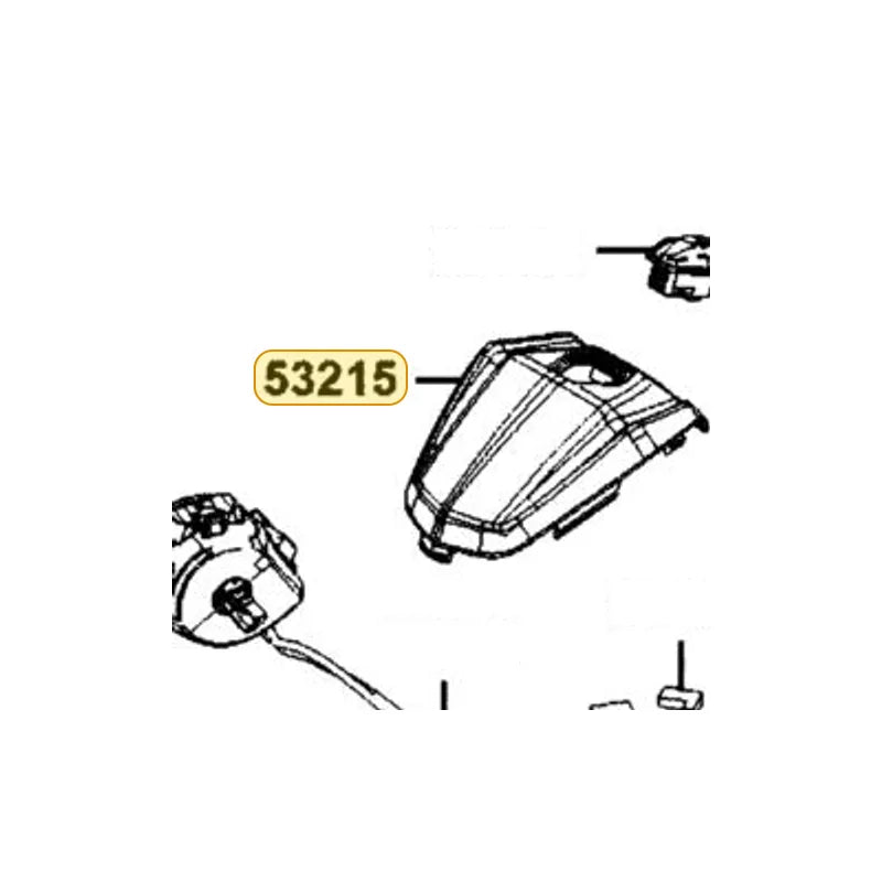 KYMCO Top Cover Handle Cove 53215-AGJ5-E00-QHP, part location on the factory exploded-view diagram