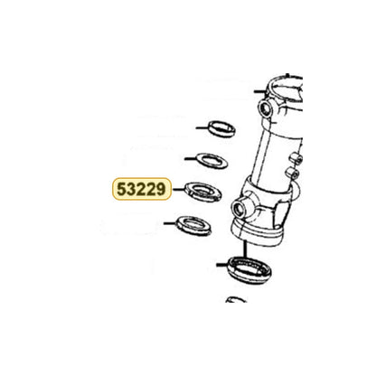 KYMCO Steering Head Top Thread 53229-AGJ5-E00, part location on the factory exploded-view diagram