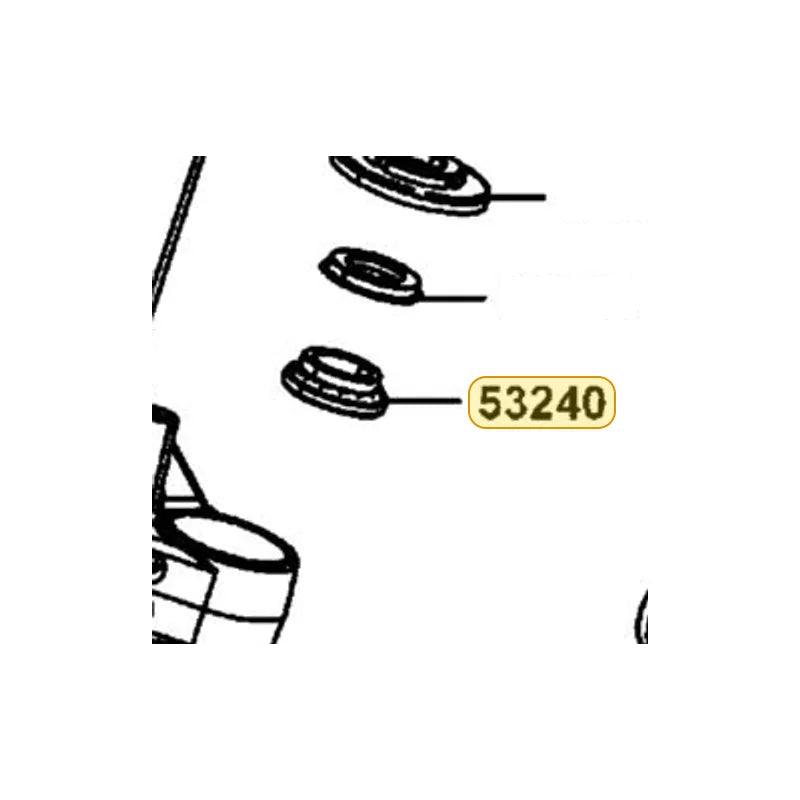 KYMCO Top Steering Bearing 53240-LEA7-90A, part location on the factory exploded-view diagram