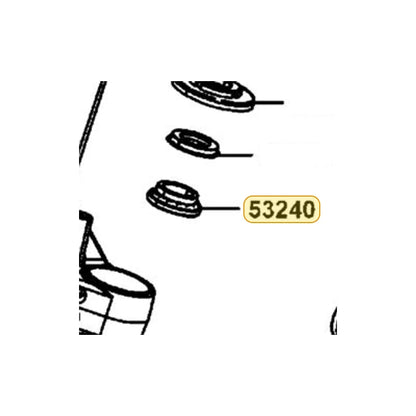 KYMCO Top Steering Bearing 53240-LEA7-90A, part location on the factory exploded-view diagram