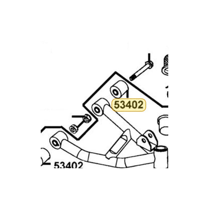 KYMCO Swing Arm Bush 53402-LBD4-900, part location on the factory exploded-view diagram