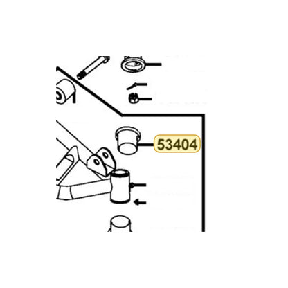 KYMCO Swing Arm Up Bush 53404-LBD4-900, part location on the factory exploded-view diagram