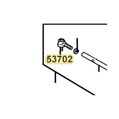 KYMCO Right Ball Joint 53702-PVA2-900, part location on the factory exploded-view diagram