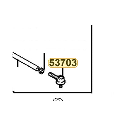 KYMCO Left Ball Joint 53703-PVA2-900, part location on the factory exploded-view diagram