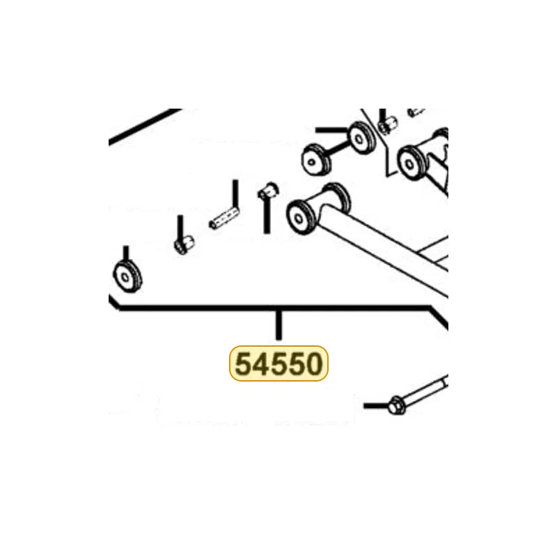 KYMCO Rh/lh Lower Assembly A-Arm (Gray) 54550-LGN5-E00-MBS, part location on the factory exploded-view diagram