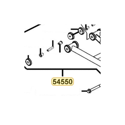 KYMCO Rh/lh Lower Assembly A-Arm (Gray) 54550-LGN5-E00-MBS, part location on the factory exploded-view diagram