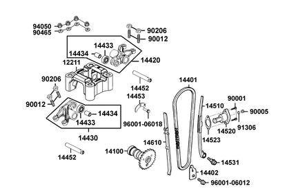 KYMCO Cam Shaft Comp and Valve exploded-view diagram, SPADE 150