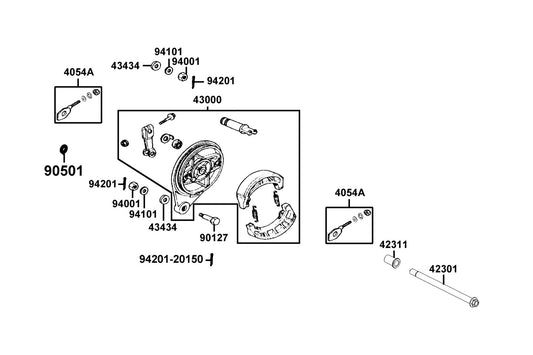 Collar Rr Panel Side — 42311-LKL5-E30 — KYMCO exploded-view diagram
