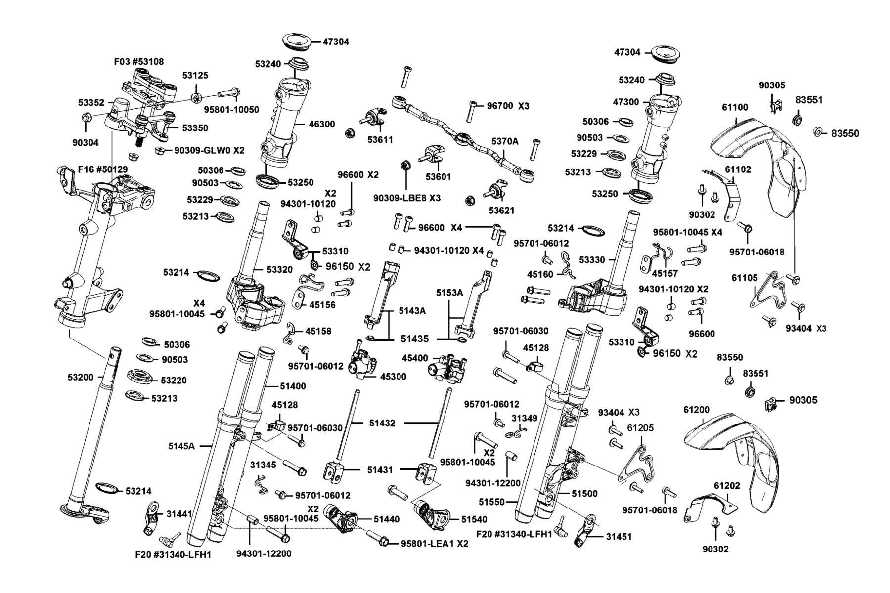 Nut Clip 6MM — 90305-LBA2-E00 — KYMCO exploded-view diagram