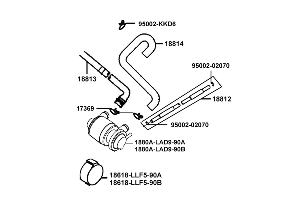 KYMCO Air Cleaner Two exploded-view diagram, MONGOOSE 90
