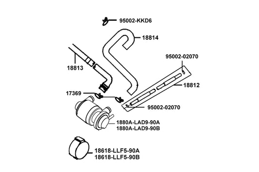 Duct Air Aicv — 18814-PVA2-800 — KYMCO exploded-view diagram