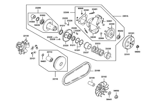 Clip Piston Pin 33MM — 94601-33000 — KYMCO exploded-view diagram